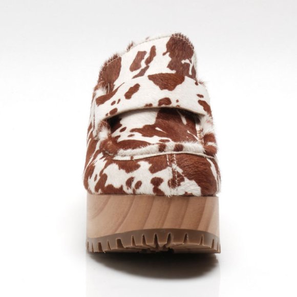 🎉LAST CHANCE🎉 FREE PEOPLE Corbin Hair On Clogs / Brown Combo - Picture 7 of 14